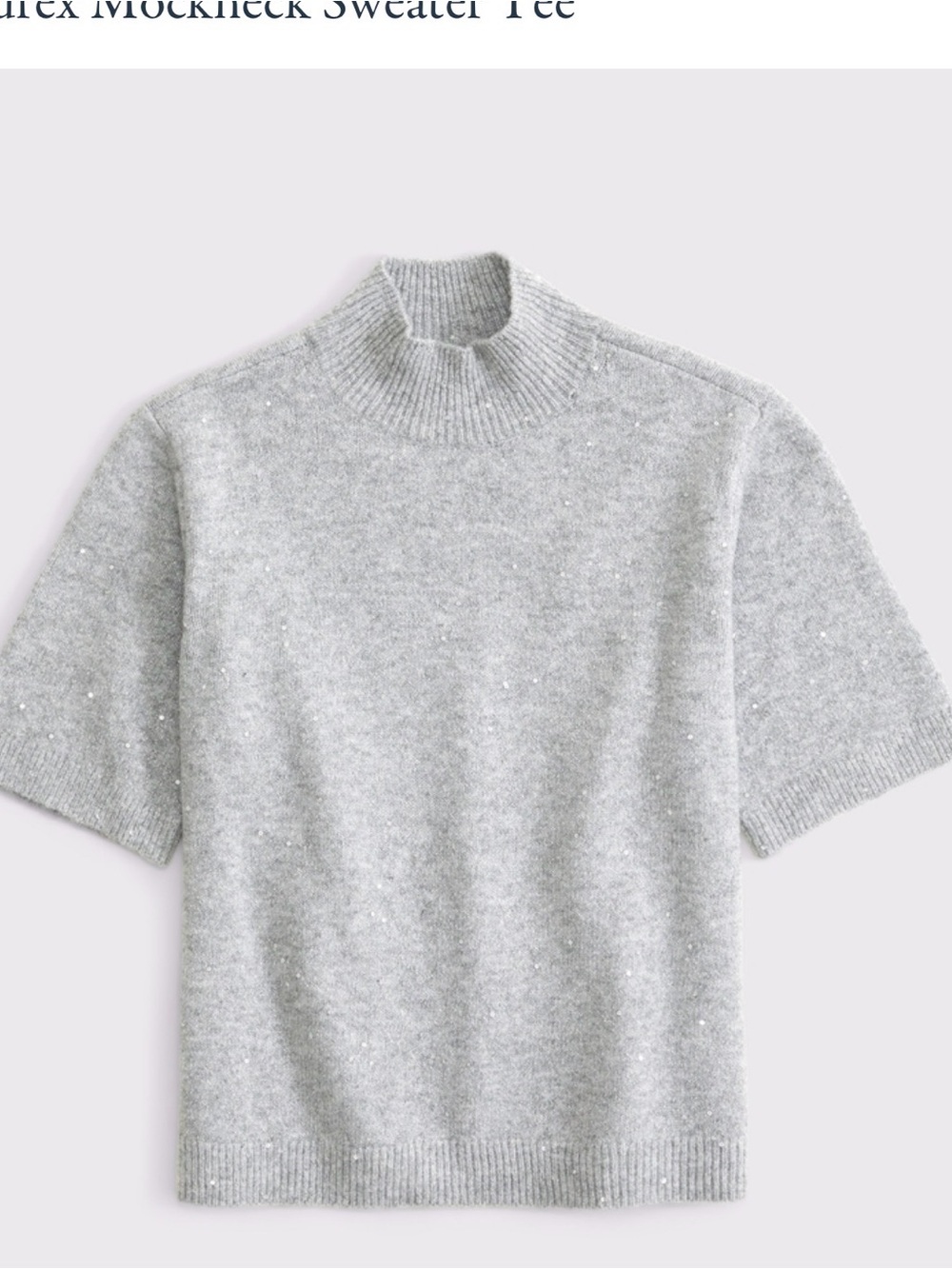 Abercrombie Sparkly Mockneck Sweater Tee